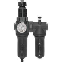 Manual Drain Filter, Regulator & Lubricator with Metal Bowl & Gauge Modulair 400, 1/2" NPT Sécurité Médic