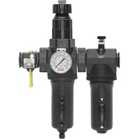 Automatic Drain Filter, Regulator & Lubricator with Metal Bowl & Gauge Modulair 400, 3/4" NPT Sécurité Médic