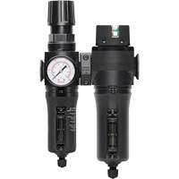 Manual Drain Filter, Regulator & Coalescing Filter with Metal Bowl Modulair 300, 1/4" NPT, 250 PSI, 5.1 fl. oz. Capacity Sécurité Médic
