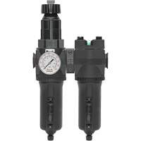 Manual Drain Filter, Regulator & Coalescing Filter with Metal Bowl Modulair 400, 1/4" NPT, 200 psi, 9.1 fl. oz. Capacity Sécurité Médic