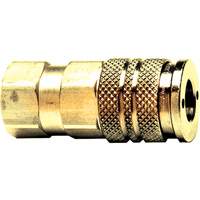 D&eacute;connexion rapide automatique &agrave; une main, Laiton, 1/4" x 3/8" Sécurité Médic