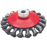 BK4520T Knot Twisted Conical Wheel, 4-1/2" Dia., 0.02" Fill, 5/8"-11 Arbor Sécurité Médic