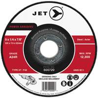 POWER ABRASIVE&reg; Grinding Wheel, 4" x 1/4", 5/8" Arbor, Type 27 Sécurité Médic