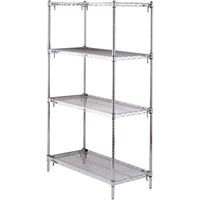 ETAGERE,4 TABL18X36X63,CHROME,800LB/TABL., Tiers 4, 36" la x 63" h x 18" p Sécurité Médic