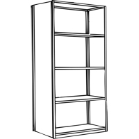 Interlok Shelving Unit, Steel, Boltless, 800 lbs. Capacity, 36" W x 100" H x 24" D Sécurité Médic