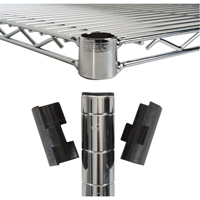 Manchons fendus pour &eacute;tag&egrave;re en treillis chromat&eacute; Sécurité Médic