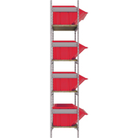 &eacute;tag&egrave;res larges avec bacs g&eacute;ants en plastique, Acier, Sans boulons, Capacit&eacute; 800 lb, 66" la x 72" h x 18" p Sécurité Médic