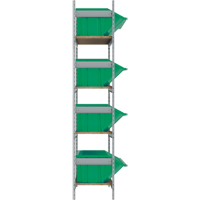 &eacute;tag&egrave;res larges avec bacs g&eacute;ants en plastique, Acier, Sans boulons, Capacit&eacute; 800 lb, 66" la x 72" h x 18" p Sécurité Médic