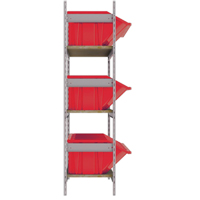 &eacute;tag&egrave;res larges avec bacs g&eacute;ants en plastique, Acier, Sans boulons, Capacit&eacute; 800 lb, 66" la x 60" h x 18" p Sécurité Médic