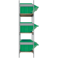 &eacute;tag&egrave;res larges avec bacs g&eacute;ants en plastique, Acier, Sans boulons, Capacit&eacute; 800 lb, 66" la x 60" h x 18" p Sécurité Médic