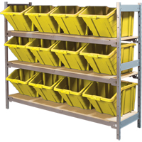 &eacute;tag&egrave;res larges avec bacs g&eacute;ants en plastique, Acier, Sans boulons, Capacit&eacute; 800 lb, 66" la x 60" h x 18" p Sécurité Médic
