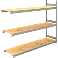 &eacute;tag&egrave;re-classeur de grande largeur, Acier, 3 Tablettes, 72" la x 18" p x 60" h, Ensemble Ajout Sécurité Médic