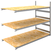 &eacute;tag&egrave;re-classeur de grande largeur, Acier, 3 Tablettes, 72" la x 32" p x 60" h, Ensemble Ajout Sécurité Médic