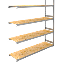 &eacute;tag&egrave;re-classeur de grande largeur, Acier, 4 Tablettes, 72" la x 18" p x 84" h, Ensemble Ajout Sécurité Médic
