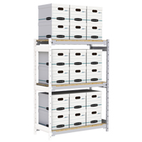 &eacute;tag&egrave;re-classeur de grande largeur, Acier, 3 Tablettes, 42" la x 18" p x 60" h, Ensemble Ajout Sécurité Médic