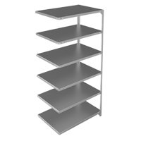 Shelving Unit, Galvanized Steel, Slotted Angle, 400 lbs. Capacity, 36" W x 72" H x 24" D Sécurité Médic