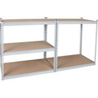 Rayonnage robuste, Acier, Sans boulons, Capacit&eacute; 1200 lb, 36" la x 72" h x 18" p Sécurité Médic