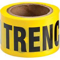 Ruban pour barricade, Anglais, 3" la x 200' lo, 3 mils, Noir sur jaune Sécurité Médic