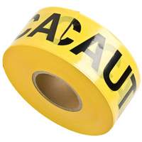 Rubans pour barricades, Anglais, 3" la x 1000' lo, 3 mils, Noir sur jaune Sécurité Médic