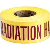 Ruban pour barricade, Anglais, 3" la x 200' lo, 3 mils, Magenta/jaune Sécurité Médic