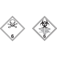 &eacute;tiquettes d'exp&eacute;dition TMD, Classe 6,1, Substances toxiques, Vinyle Sécurité Médic