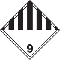 TDG Shipping Labels, Class 9, Miscellaneous Dangerous Goods, Paper Sécurité Médic