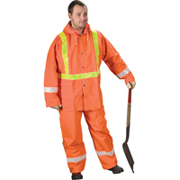 Tornado Traffic Rain Suit, PVC, Small, High Visibility Orange Sécurité Médic