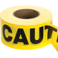 Barricade Tape, English, 3" W x 1000' L, 2 mils, Black on Yellow Sécurité Médic
