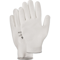 White Knit Palm Coated Gloves, Size Small/7, Polyurethane Coated, HPPE Shell, EN 388 Level 2 Sécurité Médic