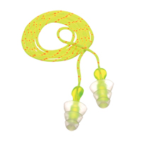 Bouchons d'oreilles r&eacute;utilisables &agrave; trois brides E-A-R, Avec cordon, Vrac - Sac en poly, 26 dB NRR, Taille unique Sécurité Médic