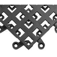 ErgoDeck&reg; Mat No. 560, PVC, 1-1/2' W x 1-1/2' L, 7/8" Thick, Black Sécurité Médic