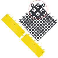 ErgoDeck&reg; Mat No. 560, PVC, 1-1/2' W x 1-1/2' L, 7/8" Thick, Black Sécurité Médic