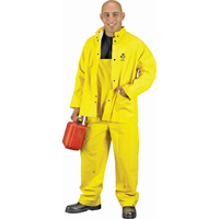 Lightweight Flame Retardant Rainsuit, Large, High Visibility Yellow Sécurité Médic
