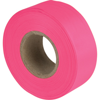 Flagging Tape, 1.1875" W x 150' L, Fluorescent Pink Sécurité Médic