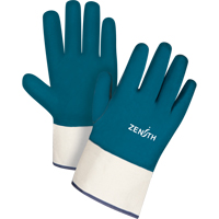 Heavyweight Safety Cuff Gloves, 11/2X-Large, Nitrile Coating, Cotton Shell Sécurité Médic