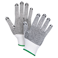Gants tricot&eacute;s deux c&ocirc;t&eacute;s &agrave; pois, Poly/coton, Deux c&ocirc;t&eacute;s, Calibre 7, Moyen Sécurité Médic