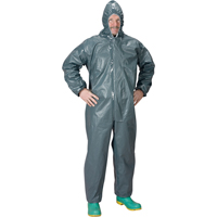 2.0 Mil CRFR Hooded Coveralls, Small, Grey, FR Treated Fabric Sécurité Médic