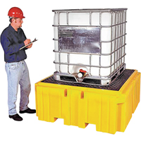 IBC Spill Pallet Plus&reg; Without Drain, 365 US gal. Spill Capacity, 62" x 62" x 28" Sécurité Médic