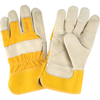 Gants d'ajusteur de premi&egrave;re qualit&eacute;, Grand, Paume en Cuir fleur de vache, Doublure en Coton Sécurité Médic