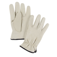Winter-Lined Driver's Gloves, X-Large, Grain Cowhide Palm, Fleece Inner Lining Sécurité Médic