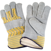Winter-Lined Fitters Gloves, X-Large, Split Cowhide Palm, Cotton Fleece Inner Lining Sécurité Médic