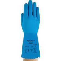 Gants AlphaTec 87-029, Taille Petit/7, 12" lo, Latex de caoutchouc, Doublure en Nylon, 50 mils Sécurité Médic