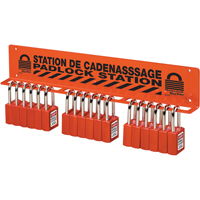 Unfilled Padlock Rack Station Sécurité Médic