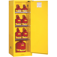 Armoire de s&eacute;curit&eacute; pour produits inflammables EX Slimline Sure-Grip , 22 gal., 1 Porte(s), 23,25" La x 65" h x 18" p Sécurité Médic