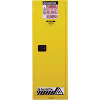Armoire de s&eacute;curit&eacute; pour produits inflammables EX Slimline Sure-Grip , 22 gal., 1 Porte(s), 23,25" La x 65" h x 18" p Sécurité Médic