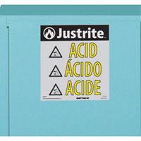 ChemCor&reg; Lined Acid/Corrosive Storage Cabinets, 22 gal., 35" x 35" x 22" Sécurité Médic