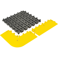 ErgoDeck&reg; General Purpose No. 564 Matting, PVC, 1-1/2' W x 1-1/2' L, 7/8" Thick, Charcoal Sécurité Médic