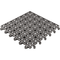 ErgoDeck&reg; General Purpose No. 564 Matting, PVC, 1-1/2' W x 1-1/2' L, 7/8" Thick, Charcoal Sécurité Médic