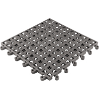 ErgoDeck&reg; General Purpose No. 564 Matting, PVC, 1-1/2' W x 1-1/2' L, 7/8" Thick, Charcoal Sécurité Médic
