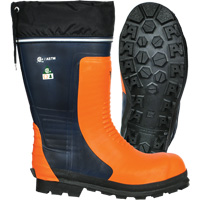 Bottes de s&eacute;curit&eacute; pour scie &agrave; chaîne Bushwhacker, Caoutchouc, Embout Acier, Pointure 6, Semelle R&eacute;sistant aux perforations Sécurité Médic
